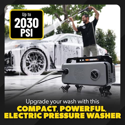 Chemical Guys, PM2000 PRO Electric Pressure Washer, 2030 PSI, 25 ft Hose | For car wash and home, 2030 PSI 1.77 GPM, 14.5 amp electric pressure washer for home use
