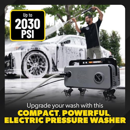 Chemical Guys, PM2000 PRO Electric Pressure Washer, 2030 PSI, 25 ft Hose | For car wash and home, 2030 PSI 1.77 GPM, 14.5 amp electric pressure washer for home use