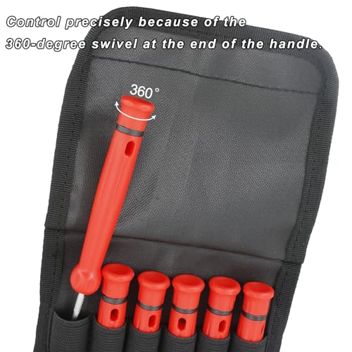 YOFOTHS Pick and Hook Set, 6 PCS Automotive Tools for Car Oil Seal/O-Ring Seal Mechanic Long Puller, Precision Auto Pick Tool Set with Portable Pouch