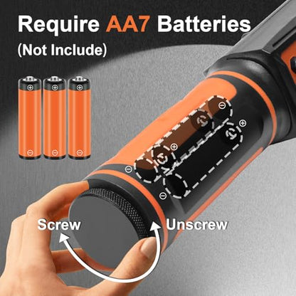 Kerry 1/4 Inch Drive Digital Torque Wrench 0-22.13 LB.FT, ±2% High Accuracy | Five Units of Measure, LED and Buzzer Notification, Easy to Read and Operate, 72 Tooth for Bike Motorcycle - size: 1/4 22ft.lb