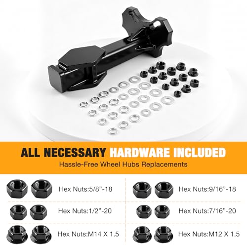 8629 Wheel Bearing Hub Removal Tool, Wheel Hub Removal Tool, Kit Universal Replace for ATD Tools, Compatible with All Axle Bolt Hubs(5, 6 and 8 Lug Hubs) (Long Hole Black)