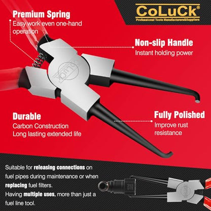 5PCS Electrical Disconnect Pliers & Fuel Line Disconnect Tool Set, Hose Removal Plier, 30 Degree Push Pin Pliers, Electrical Terminal Connector Separator Removal Tool Electrical Disconnect Tool - color: Electrical Disconnect Fuel Line Pliers Set 4pcs