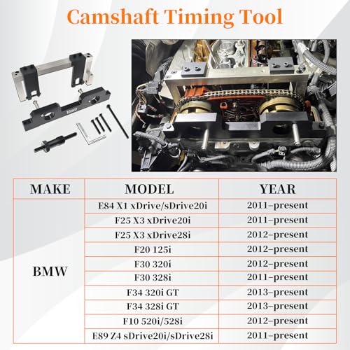 17PCS Camshaft Alignment Timing Tool Kit, Compatible with BMW N20 N26 Engine, with Flywheel Holder Tool & Balance Shaft Tool & Fuel Injector Remover Kit, 212831, 119340, 212830, 219548 - size: 17PC