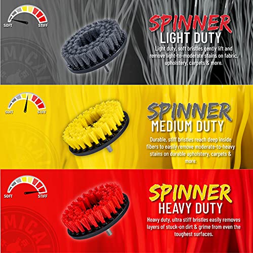 Chemical Guys, Heavy Duty Spinner Multi-Surface Drill Brush, Red, Scrubber | Powered drill brush scrubs heavy dirt and grime from grout, tubs, tires and mats, fits any standard drill - style: Heavy Duty