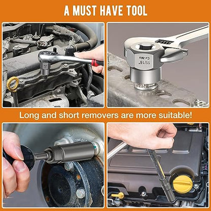 XEWEA 12-Piece Deep and Shallow Bolt Extractor Socket Set | Upgrade Stripped Easy Out, Bolt Nut Remover, For Removing Studs, Damaged, Frozen, Rusted, Rounded-Off Bolts, Nuts & Screws - size: 12PCS