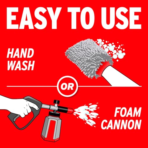 Mothers Triple Action Foam Wash, 16 oz. (05616) | pH Balanced, Eco-Friendly, Super-Sudsy, Foam Cannon, Won't Stripping Wax, Sealant or Coating, Super Concentrated - size: 16 Fl Oz (Pack of 1)