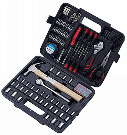 MECHMAX 149-Piece Home Tool Set with Socket and Wrench Kit | Premium alloy steel hand tools with hammer, pliers and compact storage case. Perfect DIY kit for house, apartment and dorm - style: 149 Piece
