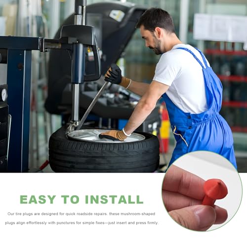 90 PCS Mushroom Tire Plugs Kit, Mushroom-Shaped Rubber Car Tyre Repair Insert Plugs with 90 Pins, Practical Tire Rapid Plug Replacement Parts for Cars SUVs Motorcycles