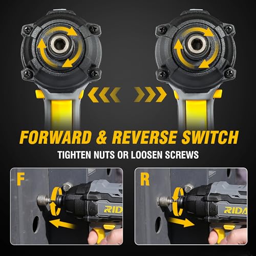 RIDA Cordless Brushless Impact Driver 180N.m, 20V Electric Impact Drill/Driver Set 1/4" All-Metal Hex Chuck,Variable Speed 2.0Ah Battery & Fast Charger, 25 Pcs S2 Bits & Tool Bag for Home DIY Use - style: Cordless Brushless Impact Driver