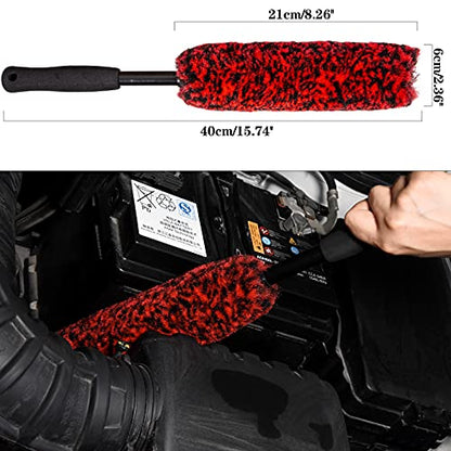 Metal-Free Wheel Brushes(3 Pack), Wheel Brush, Soft, Dense Fibers Clean Car Rim Wheels Safely… - color: Black EVA