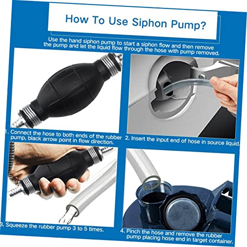 Cabilock 1 Set Manual Suction Water Pump Hose Kit Practical Home Siphon for Oil Water Transfer Durable Flexible Design Easy to Install for Home and Automotive Use Reliable Performance