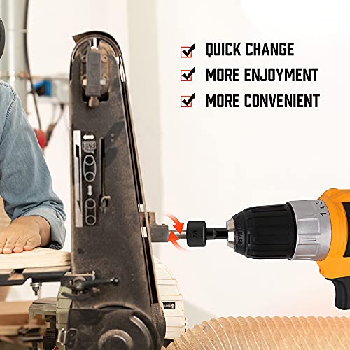 HORUSDY 22-Piece Power Nut Driver Set for Impact Drill, SAE and Metric, 1/4” Nut Driver Hex Keys, Hex Head Drill Bit Set - style: 22-Piece Power Nut Driver Set