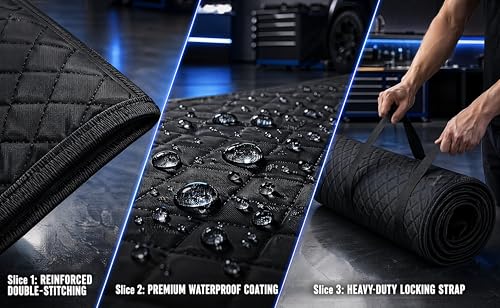 Rolling Creeper Mat, 60x28 Inch Foldable Under Car Repair Mat with Storage Bag, Portable Mechanics Pad for Low Clearance, Automotive Garage Ground Work Tool