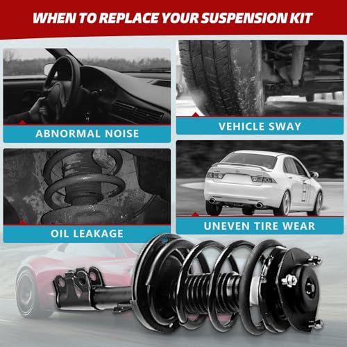 Front Complete Quick Struts for Nissan Altima 2013 2014 2015 2016 2017 2018 | Driver & Passenger Side Shock Absorbers w/Coil Springs Assembly, Set of 2