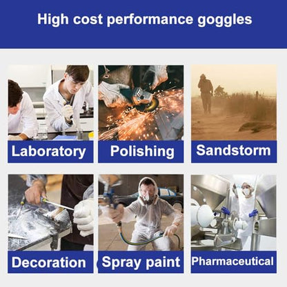 Super More Anti-Fog Protective Safety Goggles Clear Lens Wide-Vision - color: Transparent-2