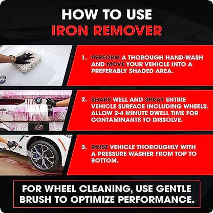 Swift Iron Remover & Wheel Cleaner (2-Pack) – Remove Brake Dust, Iron Oxide & Stuck-On Dirt & Debris from Paint & Wheels | Formula for Decon Car Wash | Preps Paint for Wax Coatings - size: 16 Fl Oz (Pack of 2)