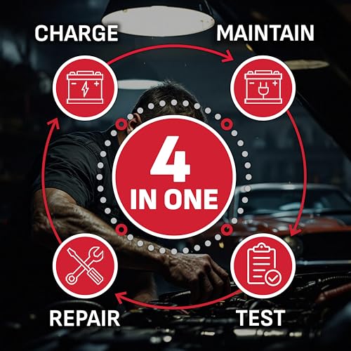 Schumacher Electric Car Battery Charger 12V/6V - Trickle Charger, Maintainer for Automobile & Marine Batteries (AGM/Gel/Deep Cycle) - SC1280 - size: Battery Charger and Maintainer