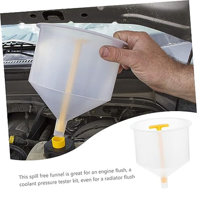 ULTECHNOVO Spill Coolant Filling Kit Radiator Funnel for Easy Coolant Transfer Prevents Overflow Includes Fluid Stopper for Efficient Reuse