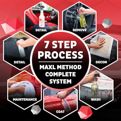 MAXL® Method Complete System 10 Premium Auto Detailing Solution Bundle | All-in-One Car Detailing Kit for Deep Clean, Paint Protection, Instant Gloss, Spot-Free Drying, Easy Rinse-Off Application - style: MAXL Complete System Bundle