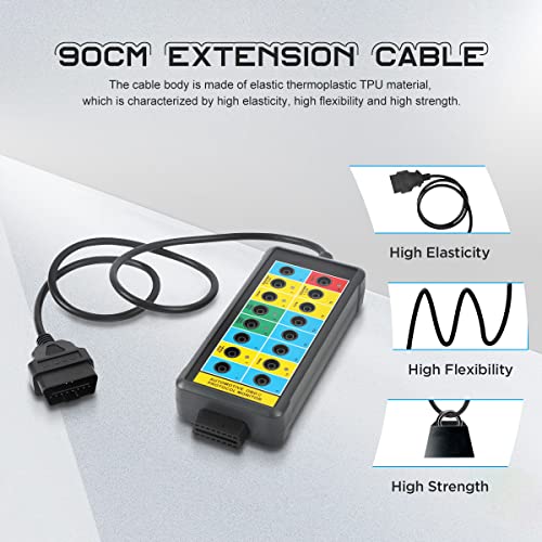 CMTOOL OBD2 Breakout Box with LED Light Indicator, Professional 16-Pin OBD Breakout Box, Automotive Electrical Diagnostic Test Tool, Portable Testing Tool