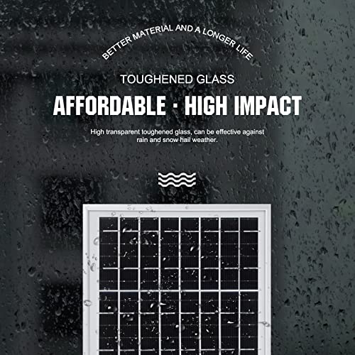 ECO-WORTHY 10W Solar Panel Battery Charger Portable for Charging 12V Battery or Vehicle Gate Opener,Electrical Fence Chicken Coop Lawn Tractor Boat - size: 10W
