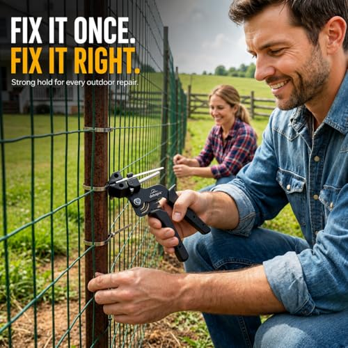 Heavy Duty Stainless Steel Cable Tie Gun Kit – 150 PCS 11.8” Metal Zip Ties with Tensioning & Flush Cutting Tool for Fence Repair, Exhaust & Outdoor Use