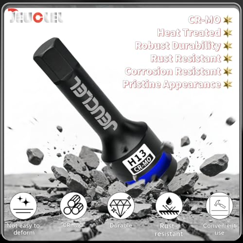 13mm Hex Impact Bit Socket, H13 1/2" Drive Allen Socket, Cr-Mo | 3-Inch, Lengthen Hex Screwdriver Adapter for Electric Ratchet Wrenches Fastening Screws, Socket Wrench, Head Drill - size: 1PC | H13 13MM