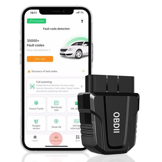 OBD2 Scanner Bluetooth 5.4, Wireless Car Code Reader & Diagnostic Scan Tool for iOS & Android, Check Engine Light Reset, Live Data & Battery Voltage Test, Exclusive OBD Home App