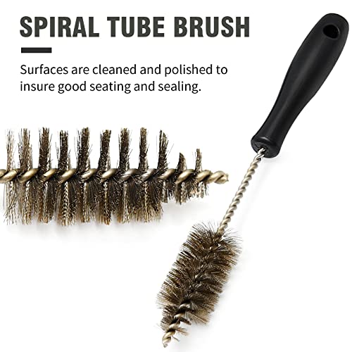 Injector Bore Cleaner Seat Cleaning Brush Kit Diesel Injector Sleeve Cup Seat Compatible with 7.3L 6.0L 6.4L 6.7L 1994-2018, 3126 C7 C9, Replace AP0084 AP0085 3252