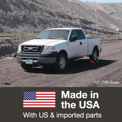 Checkers One Large Wheel Chock for 27-32" Tires, Heavy Duty Wheel Chocks for Semi Trucks, Utility, Tractor Trailer, 60k lb Load Capacity, Made in The USA, Polyurethane, UC1400-6 - size: 60k lb Load Capacity, style: Single Chock