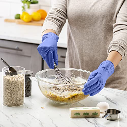 GUSTO Blue Nitrile Gloves, Disposable Gloves – 4 Mil, Latex & Rubber Free, Non-Sterile Powder-Free (Formerly Comfy Package) - size: Large, style: 100 Count