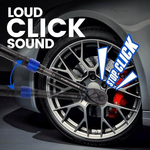 3/8-Inch Drive Click Torque Wrench, 5–50 Ft-Lb (6.8–67.8 Nm) ±3% Accuracy, Loud Click, Dual Scale, 72-Tooth Mini Torque Wrench for Bike, Motorcycle, Car & Spark Plug Maintenance - size: 3/8" DR.『5-50 FT.LB』