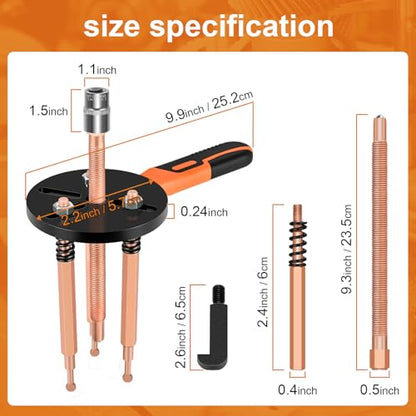 55-in-1 Bearing Puller Kit, Upgraded Heavy-Duty Wheel Bearing Removal Tool & Blind Hole Puller Set with Non-Slip Handle for Automotive, Industrial, Farm Use, Includes Portable Case (55in1-puller) - size: 55in1-puller