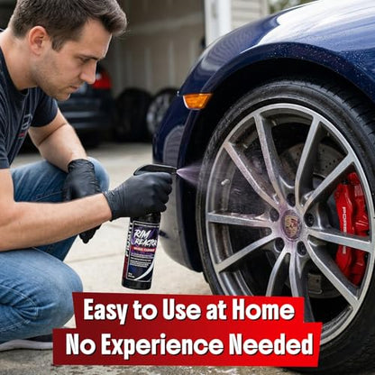 Rim Reactor Wheel Cleaner Spray – Gel Concentrated Formula – Removes Brake Dust, Grime & Dirt – Non-Acid, pH Neutral – Safe for Alloy, Aluminum, Chrome & Black Wheels – Rim Care Solution – Gallon - size: 128 Fl Oz (Pack of 1)