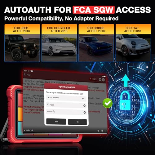 KINGBOLEN K10 Pro Full Systems 10" Car Scanner Topology Map, ECU Function | Bidirectional Scan Tool Bluetooth OBD2 Scanner, 41+ Reset Service, FCA AutoAuth, CANFD & DOIP, 2 Years Update, V.A.G Guided