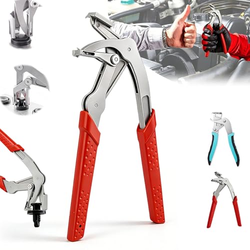 Car Clip Pliers, Automotive Clip Removal Tool, Auto Fastener Clip Removal Pliers, 17-4 Stainless Steel Panel Trim Removal Tool, Car Clip Remover Tool, Damage-Free Disassembly (Red-1pcs) - color: Red-1pcs