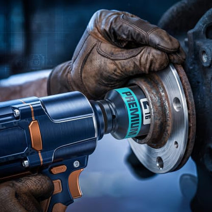 3/4” Drive Impact Socket Set, 2-1/16”-2-1/2” Axle Nut Sockets, 8pcs Shallow Jumbo Sockets, SAE, 6 Point, Cr-V, Repair Tools for Installing and Removing Stubborn Spindle Nuts and Bolts - size: 3/4"SAE