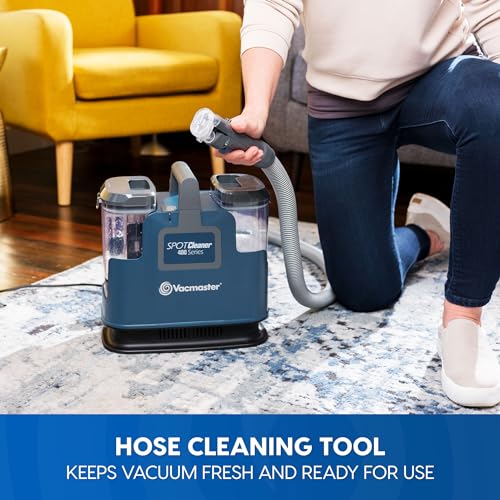 Vacmaster 400 Series Portable Carpet & Upholstery Spot Cleaner Machine | 16Kpa Power Suction with Versatile Tools for Pets, Area Rugs and Couches - SCB301 - color: Ink Blue