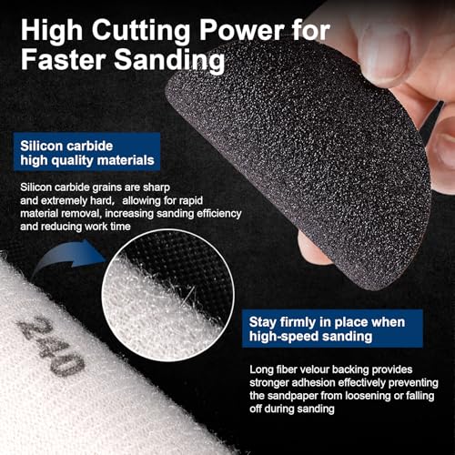 308 PCS 3 Inch Wet Dry Sanding Discs 60-10000 Grit Hook and Loop Sandpaper | Headlight Restoration Kit Drill Sanding Attachment Polishing Kit with Rotary Tools for Auto Metal Glass Resin Wood Jewelry - color: 3 Inch Sanding Discs