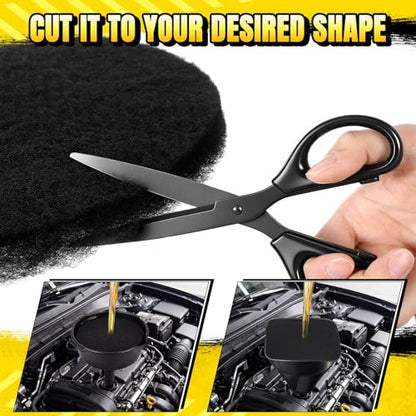 Tallew 6 Pack 15'' Oil Drain Splash Pad Round Anti-Splash Oil Splash Pad, Universal Car Fluid Change Mat Fits Most Drains and Transmission Pans, for Mechanics and Automotive Techs, Black