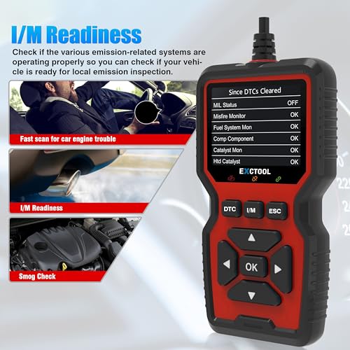 Car OBD2 Scanner Diagnostic Tool Vehicle Check Engine Light Code Reader with Reset, Live Data and Full OBD II Modes Compatible with Model Year 1996+ Cars & Light Trucks