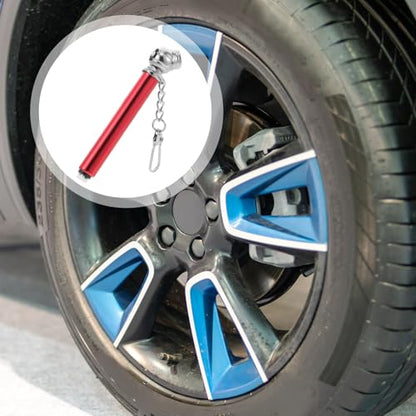 Mini Metal Tire Pressure Gauge Pen with Tread Depth Gauge and Built-in Deflator Valve for Cars and Bikes