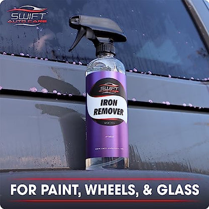 Swift Iron Remover & Wheel Cleaner (2-Pack) – Remove Brake Dust, Iron Oxide & Stuck-On Dirt & Debris from Paint & Wheels | Formula for Decon Car Wash | Preps Paint for Wax Coatings - size: 16 Fl Oz (Pack of 2)