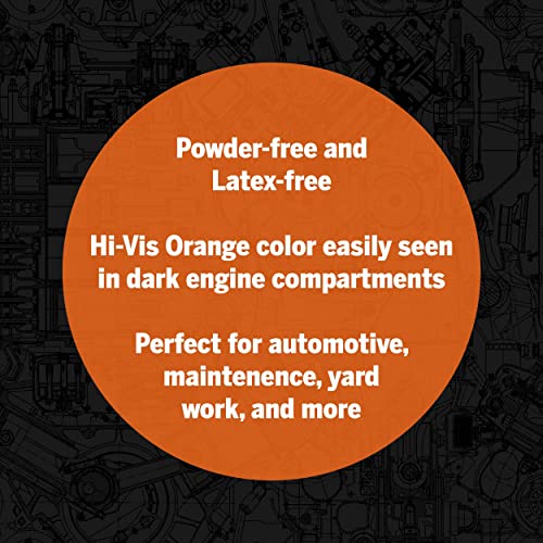 EPPCO TigerGrip 8-Mil Nitrile Glove Disposable Powder, Latex Free Textured Superior Grip Orange Gloves, Large, Box of 100 - size: Large