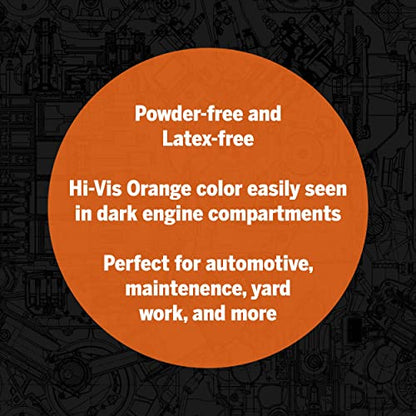 EPPCO TigerGrip 8-Mil Nitrile Glove Disposable Powder, Latex Free Textured Superior Grip Orange Gloves, Large, Box of 100 - size: Large