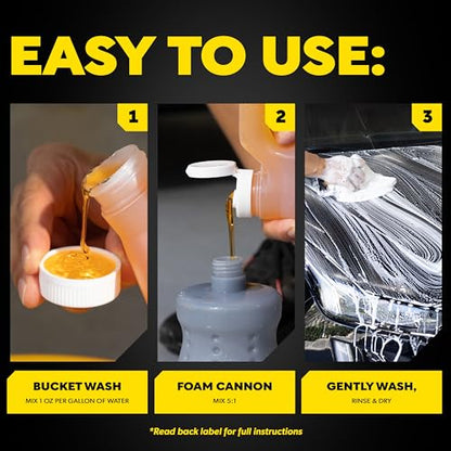 Meguiar's Gold Class Car Wash, Ultra-Rich Foam Car Wash Soap and Conditioner for Vehicle Cleaning, Paint Cleaner to Clean and Condition in One Easy Step, 1 Gallon