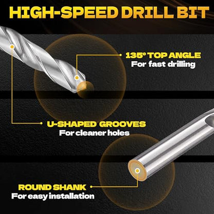 KJE 322PCS Helicoil Thread Repair Kit, Metric (M5-M12) & SAE (1/4"-1/2") Thread Restorer Kit with HSS Drill Bits Taps Thread Inserts Break-Off Tools, Stripped Thread Repair Kit for Automotive - size: 322PCS