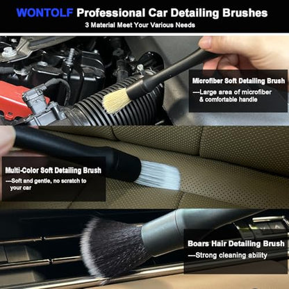 12Pcs Car Wash Kit, 62'' Car Wash Brush with Long Handle Microfiber Carwash Brush Mop Mitt Kit Car Car Washing Supplies Cleaning Kit for Cars RV SUV Truck Boat - color: Gray