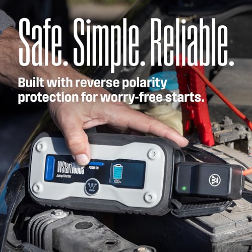 Westinghouse 1500A Portable Jump Starter & USB Power Bank - 12V Car Battery Booster Pack Jump Box for Up to 6.0L Gas & 3.0L Diesel Engines, Bright LED Flashlight, IP65 Rated Waterproof Housing - size: 1500A
