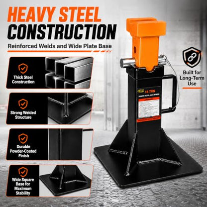 BESTOOL Heavy Duty Jack Stand，Car Jack Stand with Security Locking Pins-14 ton(28000Ibs) Capacity, 2 Pack - color: 14 Ton Jack Stand